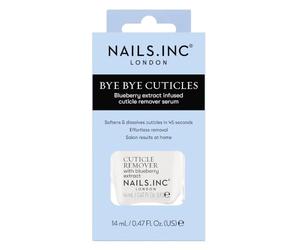 Nails.INC Bye Bye Cuticles Blueberry Extract Infused Cuticle Remover Serum | Fast 30s Action: Instantly softens and dissolves stubborn cuticles with nourishing, antioxidant-rich blueberry extract.