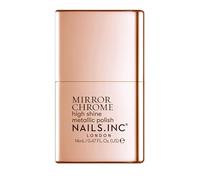 Nails Inc Crushin' On Chrome, Nude, Metallic Mirror Chrome, No Chip, Long Lasting, Quick Dry, Air Dry, Professional Manicures & Pedicures, Fingernails & Toenails, Vegan Nail Polish, 14 ML