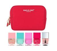 Nails.INC Gel Effect Slice Of Summer 6-Pc Nail Polish Set | Nourishing hyaluronic formula delivers a high-shine, long-wearing manicure without a UV lamp. Includes a rapid dry top coat.