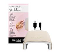 Nails.INC GelLED Portable LED Lamp, Cures in 30 Seconds, Nail Dryer for DIY Gel Nails, Easy Flash Cure Lamp, Automatic Sensor, Rechargeable USB Nail Light for Beginners, 5W, 1 Count