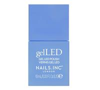 Nails.INC GelLED UV/LED Gel Nail Polish, Denim Blue, Sky Blue, Long Lasting, High Shine Colour, Quick Cure Formula, Cruelty Free, Art Gel Manicure At Home, 30-60 Second Cure Time, 10 ML