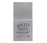 Nails.INC GelLED UV/LED Gel Nail Polish, Silver Lining, Silver Chrome, Long Lasting, High Shine Colour, Quick Cure Formula, Cruelty Free, Art Gel Manicure At Home, 30-60 Second Cure Time, 10 ML