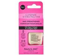 Nails Inc Gimme Strength Nail Treatment, Restoring Strengthener, Vegan Collagen, Shimmering Nail Highlighter, Durable & Strong Nails, Promote Nail Health, Cruelty Free, Vegan, 14 ML