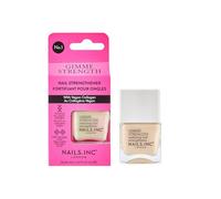 Nails Inc Gimme Strength Nail Treatment, Restoring Strengthener, Vegan Collagen, Shimmering Nail Highlighter, Durable & Strong Nails, Promote Nail Health, Cruelty Free, Vegan, 14 ML