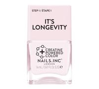 Nails.INC It's Longevity Wellness & Wear Cardi Pale Pink Colour Nail Polish | Features built-in prep technology bonding straight to natural surfaces for 16 days of durable, chip-resistant salon shine.