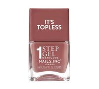 Nails.INC It's Topless Alexis Nude Tan Gel-Like Nail Polish | Glossy 1-step gel formula lasts up to 6 days with no UV light. Formulated with bio-peptides for strong nails.