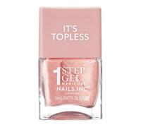 Nails.INC It's Topless Gel-Like Nail Polish, 4-in-1 Base Coat, Treatment, Colour & Top Coat, Long Lasting, Nude Shimmer, Glossy Salon Quality Manicure, Air Dry Nail Polish, Remi, 14 ML