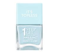 Nails.INC It's Topless Gel-Like Nail Polish, 4-in-1 Base Coat, Treatment, Colour & Top Coat, Long Lasting, Strong, Icy Blue, Glossy Salon Quality Manicure, Air Dry Nail Polish, Giselle, 14 ML