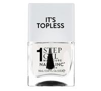 Nails Inc It's Topless Gel-Like Nail Polish, 4-in-1 Base Coat, Treatment, Colour & Top Coat, Long Lasting, Strong, Chip Free Nails, Glossy Salon Quality Manicure, Air Dry Nail Polish, Mia, 14 ML