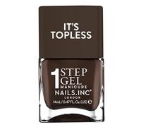 Nails Inc It's Topless Gel-Like Nail Polish, 4-in-1 Base Coat, Treatment, Colour & Top Coat, Long Lasting, Strong, Chip Free Nails, Glossy Salon Quality Manicure, Air Dry Nail Polish, Kourtney, 14 ML
