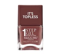 Nails.INC It's Topless JoJo Brown Gel-Like Nail Polish | Glossy 1-step gel formula lasts up to 6 days with no UV light. Formulated with bio-peptides for strong nails.