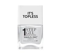 Nails.INC It's Topless Liv White Pearl Gel-Like Nail Polish | Glossy 1-step gel formula lasts up to 6 days with no UV light. Formulated with bio-peptides for strong nails.