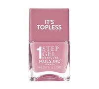 Nails.INC It's Topless Pia Light Mauve Gel-Like Nail Polish | Glossy 1-step gel formula lasts up to 6 days with no UV light. Formulated with bio-peptides for strong nails.