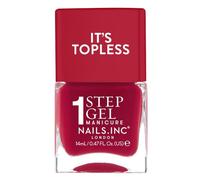 Nails.INC It's Topless Rory Cherry Red Gel-Like Nail Polish | Glossy 1-step gel formula lasts up to 6 days with no UV light. Formulated with bio-peptides for strong nails.
