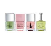 Nails Inc Manicure Me Nail Manicure Quad, Base Coat, Longwear Pink Polish, Quick Dry Top Coat, Nail Repair Oil, At Home Salon Quality Mani And Pedicures, 4 Piece Set