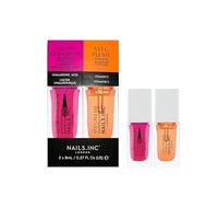 Nails.INC Mini Nail Treatment Duo, Includes Glow and Grow Nail Growth Treatment and Vit C Please Nourishing Cuticle Oil, With Active Skincare Ingredients to Promote Nail Health, Cruelty Free, Vegan
