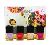 Nails Inc Nail Polish Set Red Pink Neutral Lilac 4 x 5ml