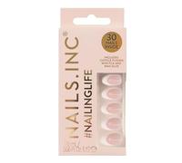 Nails.INC #NailingLife It's Giving Gracie Classic French Tip Almond-Shaped Press-On Nails, 30 Sizes, Long-Lasting, Non-Damaging, No Snap, Salon-Quality At Home Manicure, Glue Included, 33 Piece Set