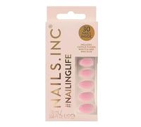 Nails.INC #NailingLife Totally Taylor Classic Pink Press-On Nails, Almond Shaped, 30 Nail Sizes, Long-Lasting, Non-Damaging, No Snap, Salon-Quality At Home Manicure, Glue Included, 33 Piece Set