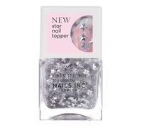 Nails Inc Over The Top, Showstopping In Spitalfield, Silver Stars, Confetti, Glitter, Top Coat, Glossy, No Chip, Long Lasting, Quick Dry, Air Dry, Professional Manicures, Vegan Nail Polish, 14 ML