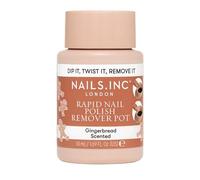 Nails.INC Rapid Nail Polish Remover Pot, Formulated with Collagen to Promote Nail Strength and Growth, Gingerbread Scented, Acetone Free, Cruelty Free, Vegan, 60ml
