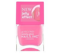 Nails Inc Ready To Jelly, Sheer Pink, Fast Drying, Long Lasting, High Shine, Chip Resistant, Translucent Effect, Air Dry Manicure, Cruelty Free, Isabella, See Through Nail Polish, 14 ML