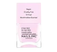 Nails Inc S'more Is More A Little Mallow-Dramatic Marshmallow Scented, Light PInk, Scented, Glossy, No Chip, Long Lasting, Quick Dry, Air Dry, Cruelty Free, Vegan, Nail Polish,14 ML