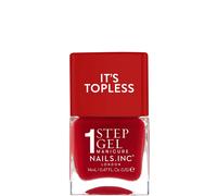 Nails Inc It's Topless Gel Nail Polish, 4-in-1 Base Coat, Treatment, Color & Top Coat, Long Lasting, Strong, Chip Free Nails, Glossy Salon Quality Manicure, Air Dry Nail Polish, Kendall, 14 ML