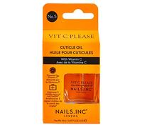 Nails Inc Vit C Please Nourishing Cuticle Oil - Hydrating & Brightening Nail & Cuticle Treatment with Vitamin C, Vitamin E & Orange Extract - Moisturizing Formula for Stronger, Healthier Nails 14ML