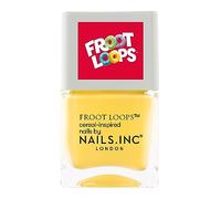 Nails Inc x Froot Loops™ FEELING FRUITY Fruity Scented, Neon Yellow, Vibrant Colours, Glossy Finish, No Chip, Long Lasting, Quick Dry, Air Dry, Cruelty Free, Vegan, Nail Polish, 14 ML