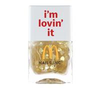 Nails Inc x McDonald’s I’m Loving It Gold Heart Nail Topper, Limited Edition, Confetti Nail Design, Shimmer Finish, Long Lasting, Salong Quality, Vegan, Cruelty Free Nail Coat, 14 ML