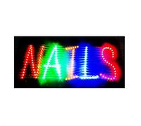 Nails LED Sign | Bright NEON Professional Powerful Animated Flashing Display Hanging Chain Included Signs