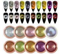 Nails Powder Pigment Mirrored Effect Nails Art Glitters Pigment Powder 9D Cats Eye Supplies
