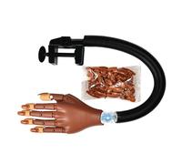 Nails Practice Hand Model With Interchangeable Tips Realistic Design Portable Durability ABS Nail Art Training Hand Model