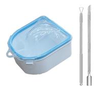 Nails Soaking Bowl, Soak Off Gel Polish Dip Powder Remover Manicure Bowl for Acrylic Nails Cuticle Pusher, Cuticle Peeler Soak Off Gel Polish Remover