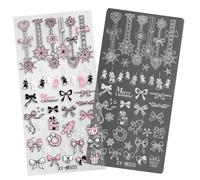 Nails Stamp Templates Christmas Series Nails Plates Manicuring Print Stencils Snowflake Stencil Stamp Christmas Stamps Snowflake Stamping Templates Stamping Plate