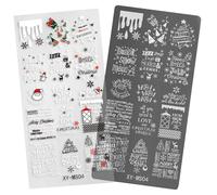 Nails Stamp Templates Christmas Series Nails Plates Manicuring Print Stencils Snowflake Stencil Stamp Christmas Stamps Snowflake Stamping Templates Stamping Plate