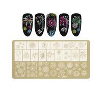 Nails Stencil Plates Butterfly Flower Designs Nails Art Accessory Stainless Steel for Home Salon Use Manicure Decors Stainless Steel Stencils
