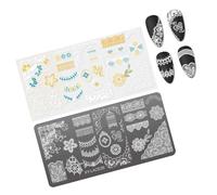 Nails Stencil Stamp Flowers Nails Stamping Templates French Stamping Plates Art Stencils for Salon French Template Flowers Stencil Stamp Lines Plates