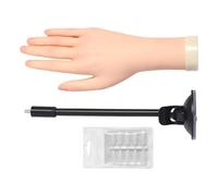 Nails Technician Training Set Manicure Training Hand With Removable Silicone Finger Models And Slip Proof Bottom Design Detachable Nail Tips Hand Model