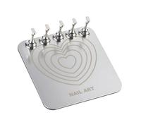 Nails Training Stand With Detachable Heart Acrylic Base Alloy Holder For Salon Display & Art Practice Nail Holder
