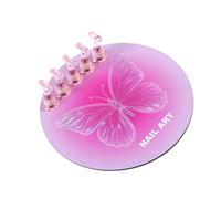 Nails Training Stand With Detachable Heart Acrylic Base Alloy Holder For Salon Display & Art Practice Nail Holder