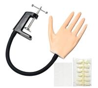 Nails Trainning Practice Hand With Nails Tips Manicure Supplies Adjustable False Mannequin Hands For Gels Nails