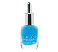 Nailtopia Organic Sourced Shatter-Free Nail Polish Be More Pacific - Vegan, Cruelty Free Bright Blue Nail Polish - Strengthens and Hardens Nails with Natural Superfood Ingredients and Vitamins - 11.6g