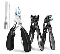 Nailysor 2025 Toenail Clippers for Thick Nails for Seniors, Nail Clippers for Men Angled Head Toe Nail Clippers Wide Jaw Opening with Catcher, Heavy Duty Ingrown Toenail Clippers Long Handle