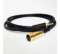 Naim Premium AUX input cable. 3.5mm Mini Jack to 5 Pin Din Audio Lead. Van Damme (2m, Black)