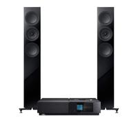 Naim Uniti Nova All-In-One Player with KEF R5 Meta Floorstanding Speakers Black