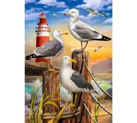 NAIMOER Diamond Painting Kits Peace Dove for Adults, DIY Full Drill Lighthouse Diamond Art Kits Pictures, Adults Diamond Art Craft Perfect for RelaxationHome Decor 30x40cm