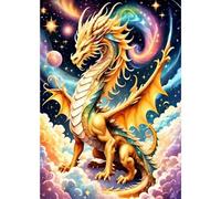 NAIMOER Dragon Diamond Art Kits for Adults, DIY Full Drill Diamond Painting Fantasy Animals Kits Pictures, Adults Diamond Art on Canvas for Relaxation Home Decor 30x40cm