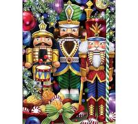 NAIMOER Fall Diamond Painting Kits for Adults, DIY Full Drill 5D Diamond Art The-Nutcracker Diamond Art Happy New Year Christmas Holiday Perfect for Relaxation and Home Wall Decor 30x40cm